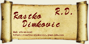 Rastko Dimković vizit kartica